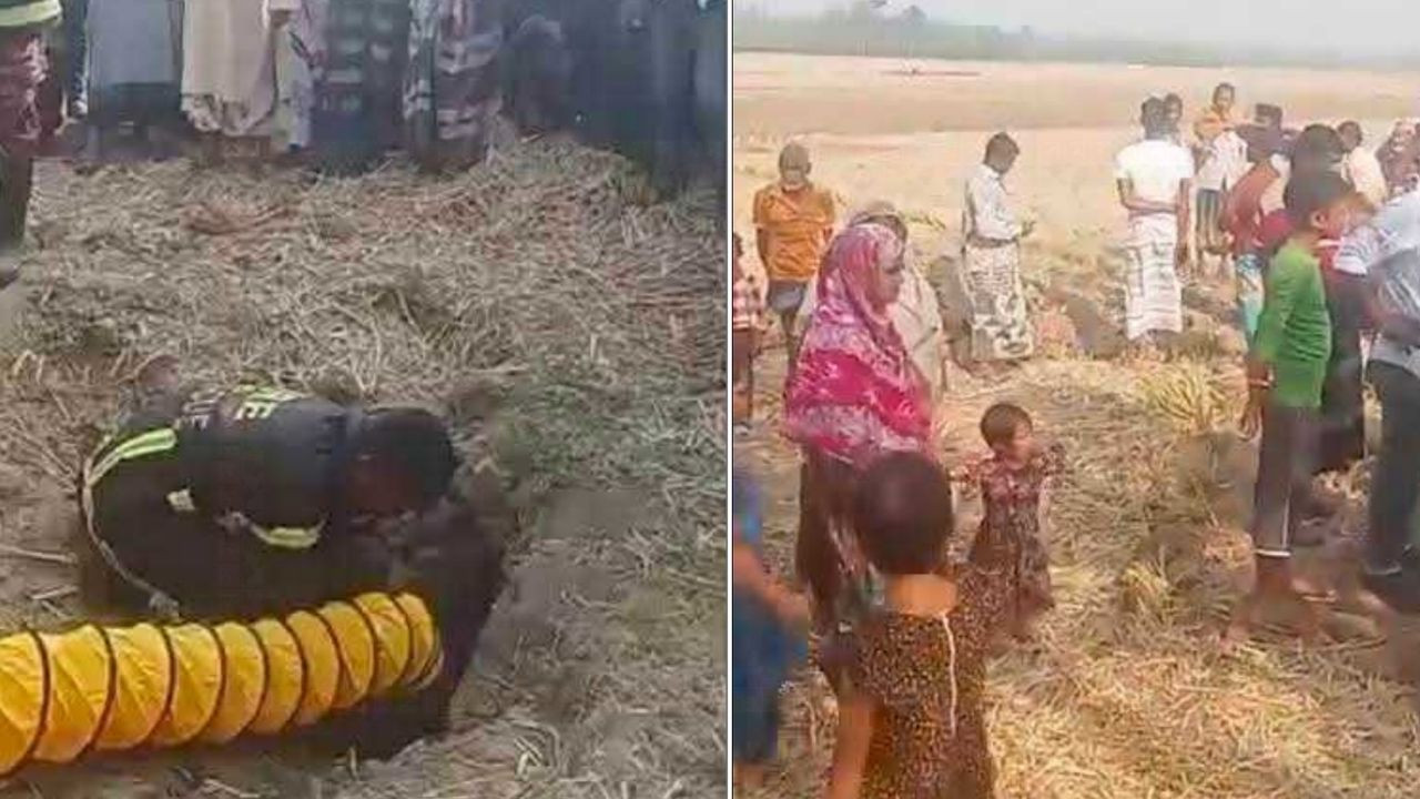 গভীর নলকূপের পাইপে পড়া সাজিদকে জীবিত উদ্ধার